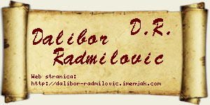 Dalibor Radmilović vizit kartica